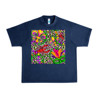 Navy mardi gras crawfish leopard  seamless pattern Urban Heavy Tee - FaDigitalArtStudio
