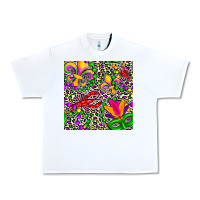 White mardi gras crawfish leopard  seamless pattern Urban Heavy Tee - FaDigitalArtStudio