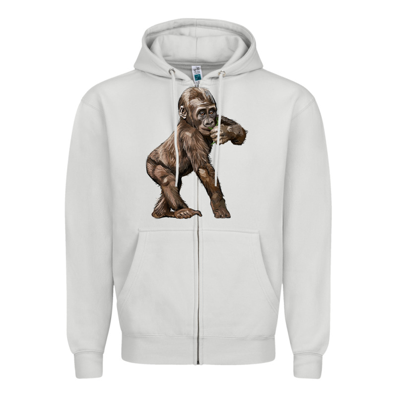 Baby Gorilla Zipper Hoodie by LillyAllenDesigns | Teevron