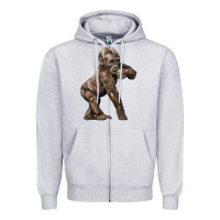 Heather Grey Baby Gorilla Zipper Hoodie - LillyAllenDesigns