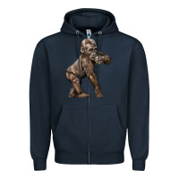 Navy Baby Gorilla Zipper Hoodie - LillyAllenDesigns