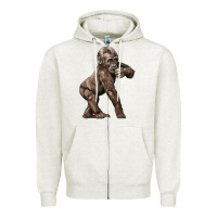 Oatmeal Heather Baby Gorilla Zipper Hoodie - LillyAllenDesigns