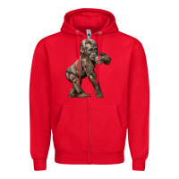 Red Baby Gorilla Zipper Hoodie - LillyAllenDesigns
