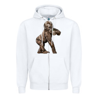White Baby Gorilla Zipper Hoodie - LillyAllenDesigns