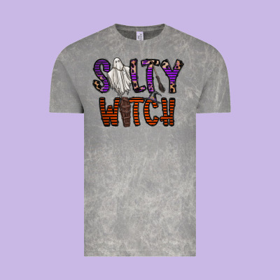 Salty Witch Vintage Tee Designed By Cowhidedigitalart