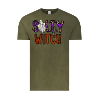 Vintage Olive Salty Witch Vintage Tee - CowhideDigitalArt