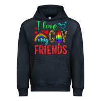 Navy I love my gay friends Urban Hoodie - NancyCooperArtShop
