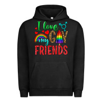 Pigment Black I love my gay friends Urban Hoodie - NancyCooperArtShop
