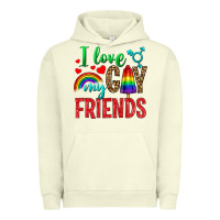 Pigment Pistachio I love my gay friends Urban Hoodie - NancyCooperArtShop