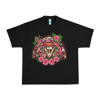 Black pink floral baby goat rainbow Urban Heavy Tee - BarkalooDesign
