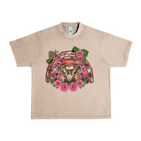 French Oak pink floral baby goat rainbow Urban Heavy Tee - BarkalooDesign