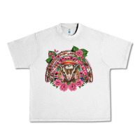 Lunar Rock pink floral baby goat rainbow Urban Heavy Tee - BarkalooDesign