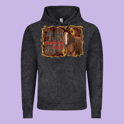 All I Want For Christmas Is A Horse Vintage Hoodie Designed By Ranaportraitstore