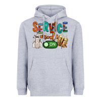 Heather Grey service mode on Heavyweight Hoodie - NancyCooperArtShop