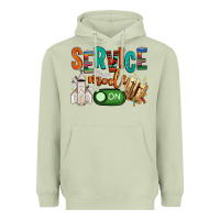Matcha service mode on Heavyweight Hoodie - NancyCooperArtShop