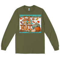 Army Green Just A Girl Who Loves Fall Mousepad Long Sleeve Tee - BundleAndBundleShop