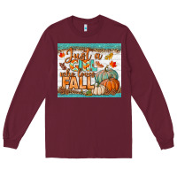 Burgundy Just A Girl Who Loves Fall Mousepad Long Sleeve Tee - BundleAndBundleShop