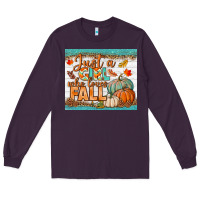 Plum Just A Girl Who Loves Fall Mousepad Long Sleeve Tee - BundleAndBundleShop