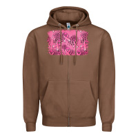 Chestnut Distressed breast cancer background Zipper Hoodie - Jasminsmagicworld