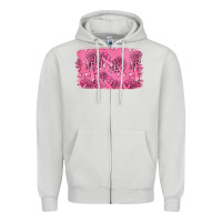 Dove Grey Distressed breast cancer background Zipper Hoodie - Jasminsmagicworld