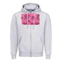 Heather Grey Distressed breast cancer background Zipper Hoodie - Jasminsmagicworld