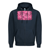 Navy Distressed breast cancer background Zipper Hoodie - Jasminsmagicworld