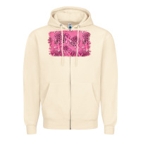 Sandshell Distressed breast cancer background Zipper Hoodie - Jasminsmagicworld