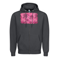 Smoke Distressed breast cancer background Zipper Hoodie - Jasminsmagicworld