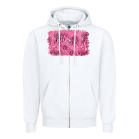 White Distressed breast cancer background Zipper Hoodie - Jasminsmagicworld