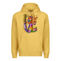 Antique Gold Mardi Gras love Premium Hoodie - LillyAllenDesigns
