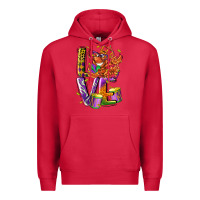 Cardinal Mardi Gras love Premium Hoodie - LillyAllenDesigns