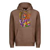 Chestnut Mardi Gras love Premium Hoodie - LillyAllenDesigns