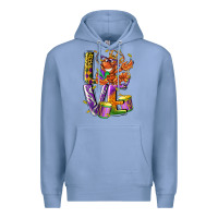 Colony Blue Mardi Gras love Premium Hoodie - LillyAllenDesigns