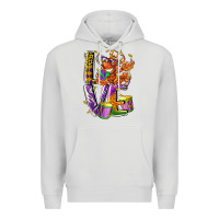Dove Grey Mardi Gras love Premium Hoodie - LillyAllenDesigns