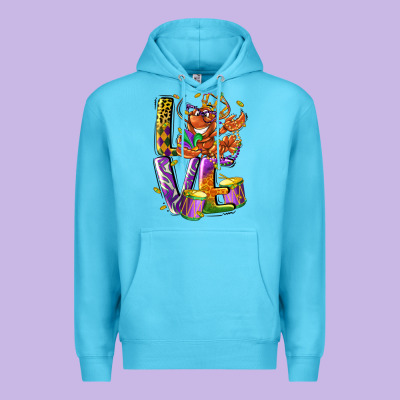 Mardi Gras Love Premium Hoodie Designed By Lillyallendesigns