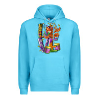 Ocean Blue Mardi Gras love Premium Hoodie - LillyAllenDesigns