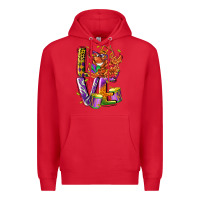 Red Mardi Gras love Premium Hoodie - LillyAllenDesigns