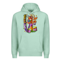 Seafoam Mardi Gras love Premium Hoodie - LillyAllenDesigns