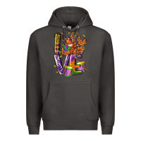 Smoke Mardi Gras love Premium Hoodie - LillyAllenDesigns