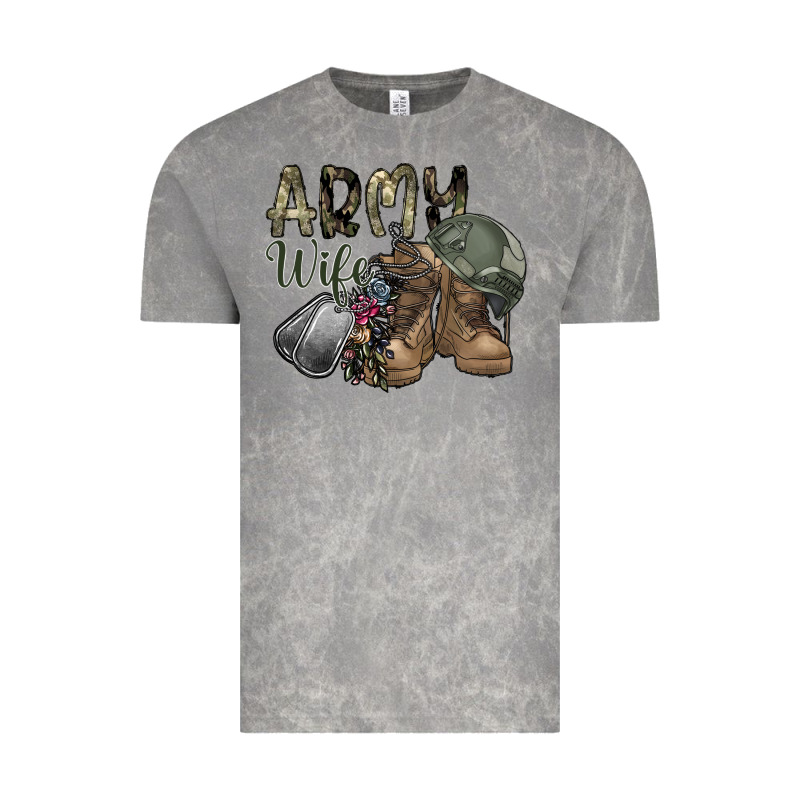 Army Wife Vintage Tee by SublimationCraftShop | Teevron