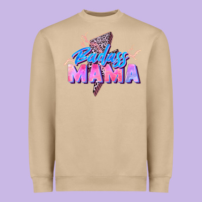 Badass Mama Heavyweight Sweatshirt Designed By Zillion Design Studio