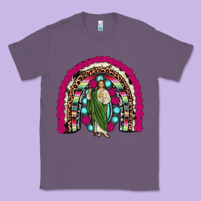 San Judas Rainbow Classic Tee Designed By Jahusdesignshop