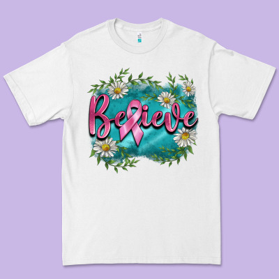 Breast Cancer Believe Premium Tee Designed By Barkaloodesign