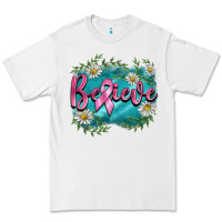 White breast cancer believe Premium Tee - BarkalooDesign