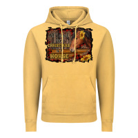 Vintage Mustard all i want for christmas is a horse brown horse Vintage Hoodie - RanaPortraitStore