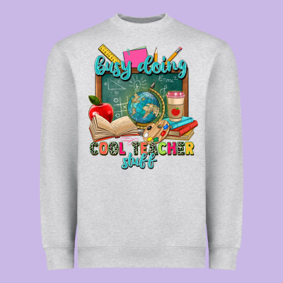 Busy Doing Cool Teacher Stuff Heavyweight Sweatshirt Designed By Zillion Design Studio