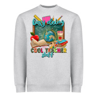 Heather Grey busy doing cool teacher stuff Heavyweight Sweatshirt - Zillion Design Studio
