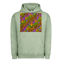 Pigment Oil Green Mardi Gras Urban Hoodie - NancyCooperArtShop