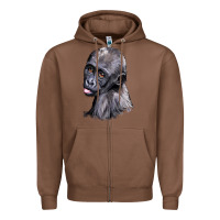Chestnut Baby Gorilla Head Zipper Hoodie - LillyAllenDesigns