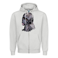 Dove Grey Baby Gorilla Head Zipper Hoodie - LillyAllenDesigns